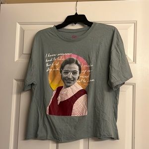 cyan Rosa Parks crop top